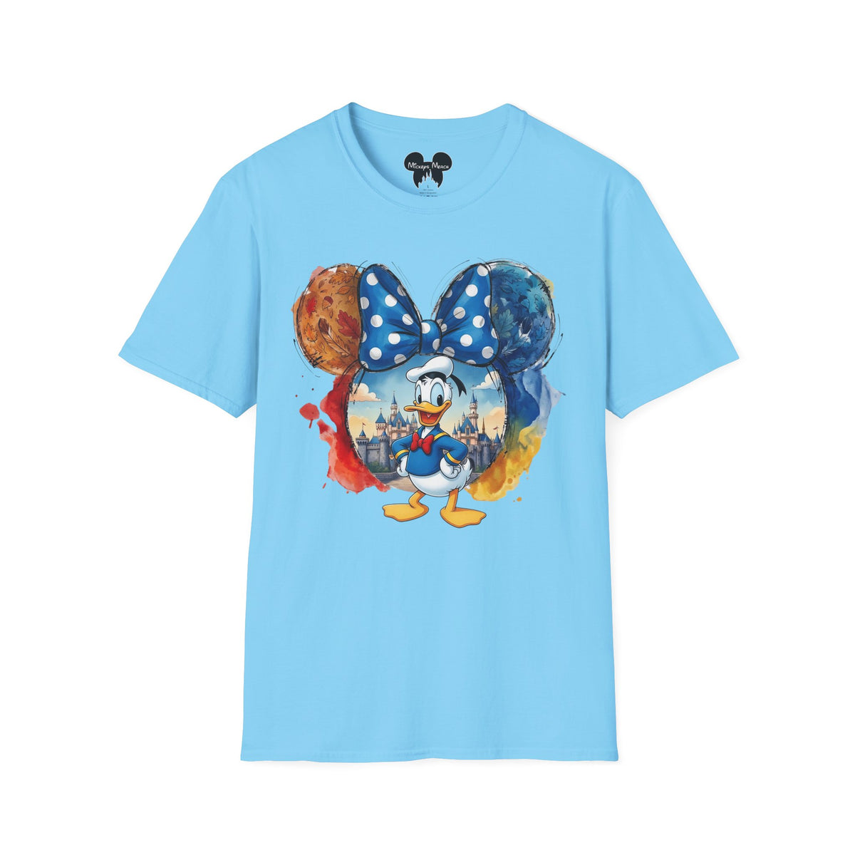 Sensational Six - Donald's Royal Blue Bow Castle Vignette Unisex Graphic Tee