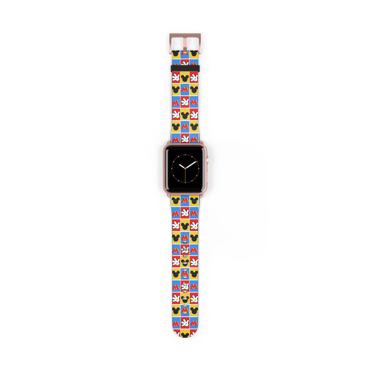 Checkerboard Mickey Hands Whimsical Watch Band - Apple