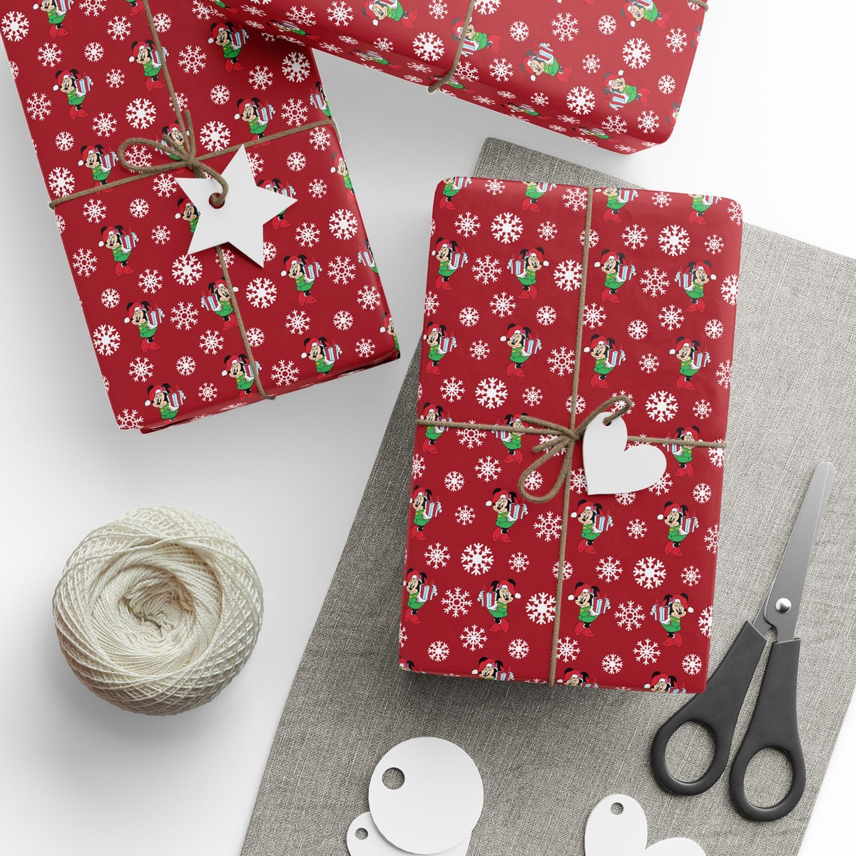Minnie's Christmas Holiday Flurries Wrapping Paper Roll