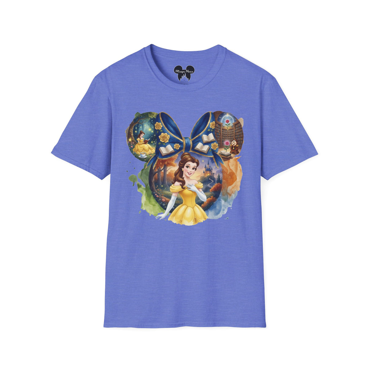 Disney Princess - Belle's Enchanted Rose Library Vignette Unisex Graphic Tee