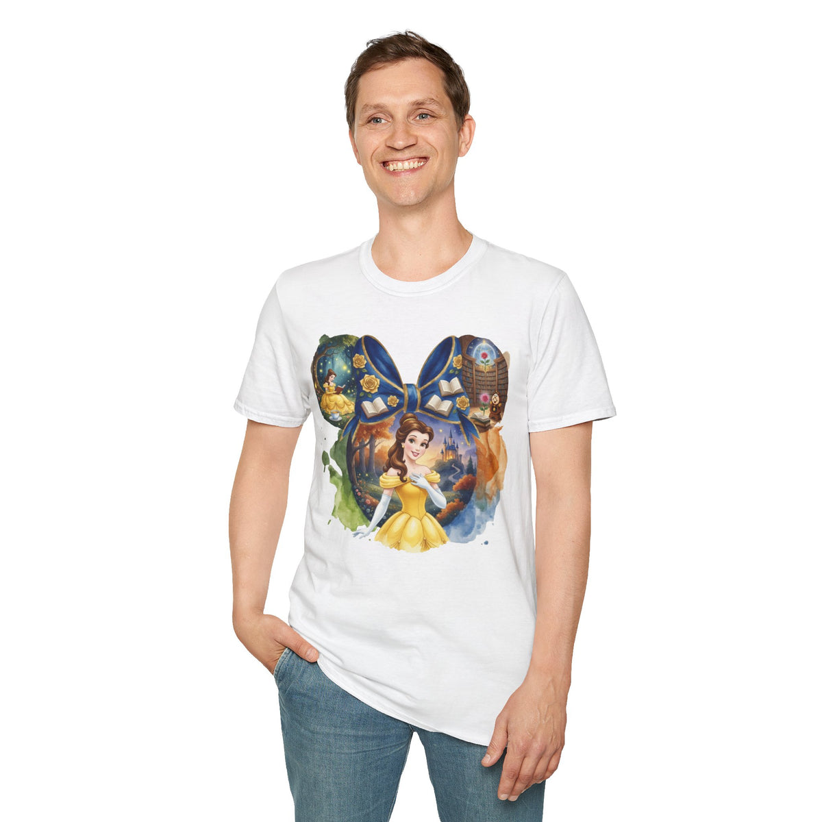 Disney Princess - Belle's Enchanted Rose Library Vignette Unisex Graphic Tee