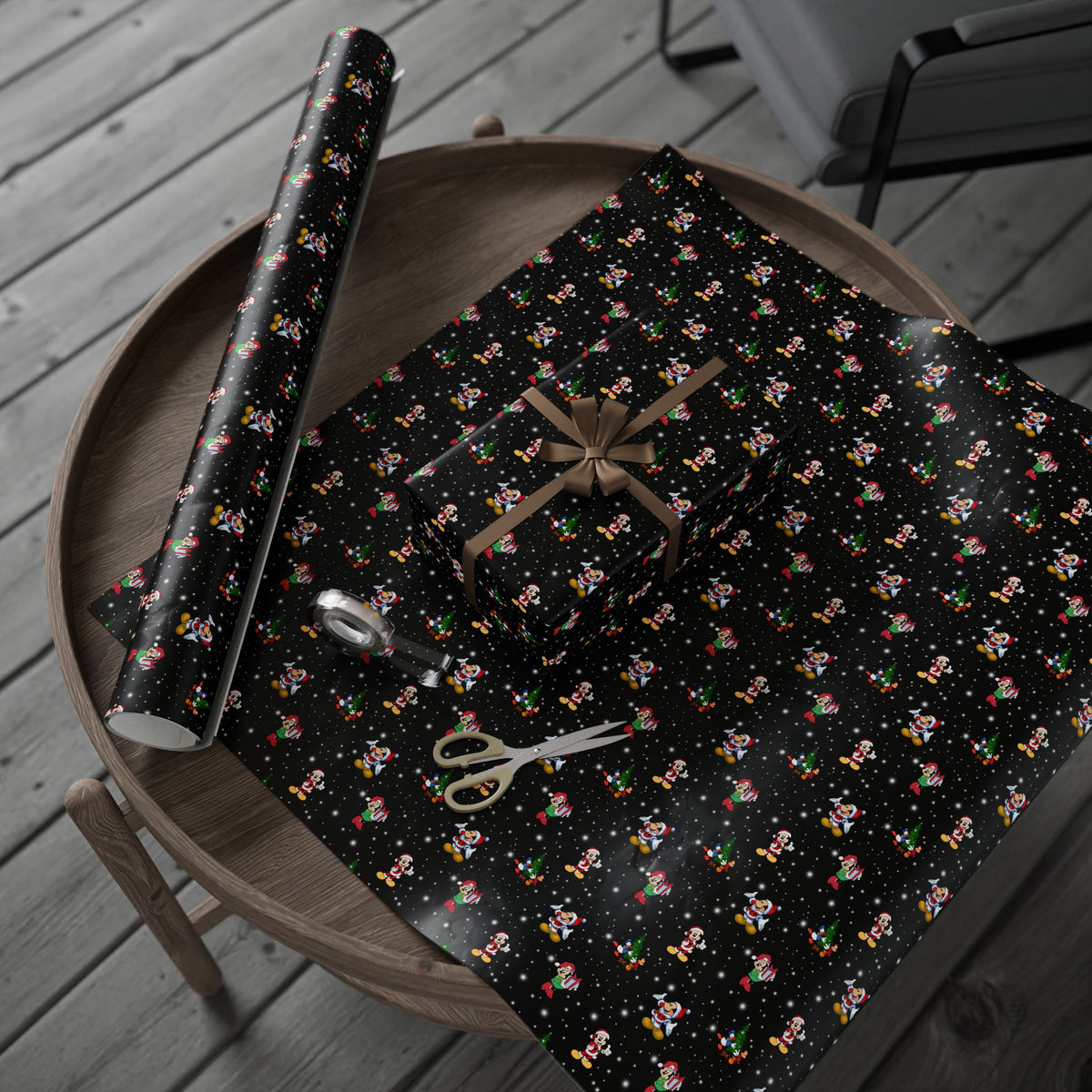 Starlight Christmas Wrapping Paper Roll