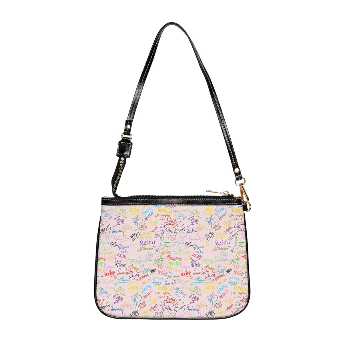 Character Autographs on Pink Small Shoulder Bag
