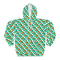Teal Checkerboard Pluto Hooded Sweatshirt
