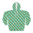 Teal Checkerboard Pluto Hooded Sweatshirt