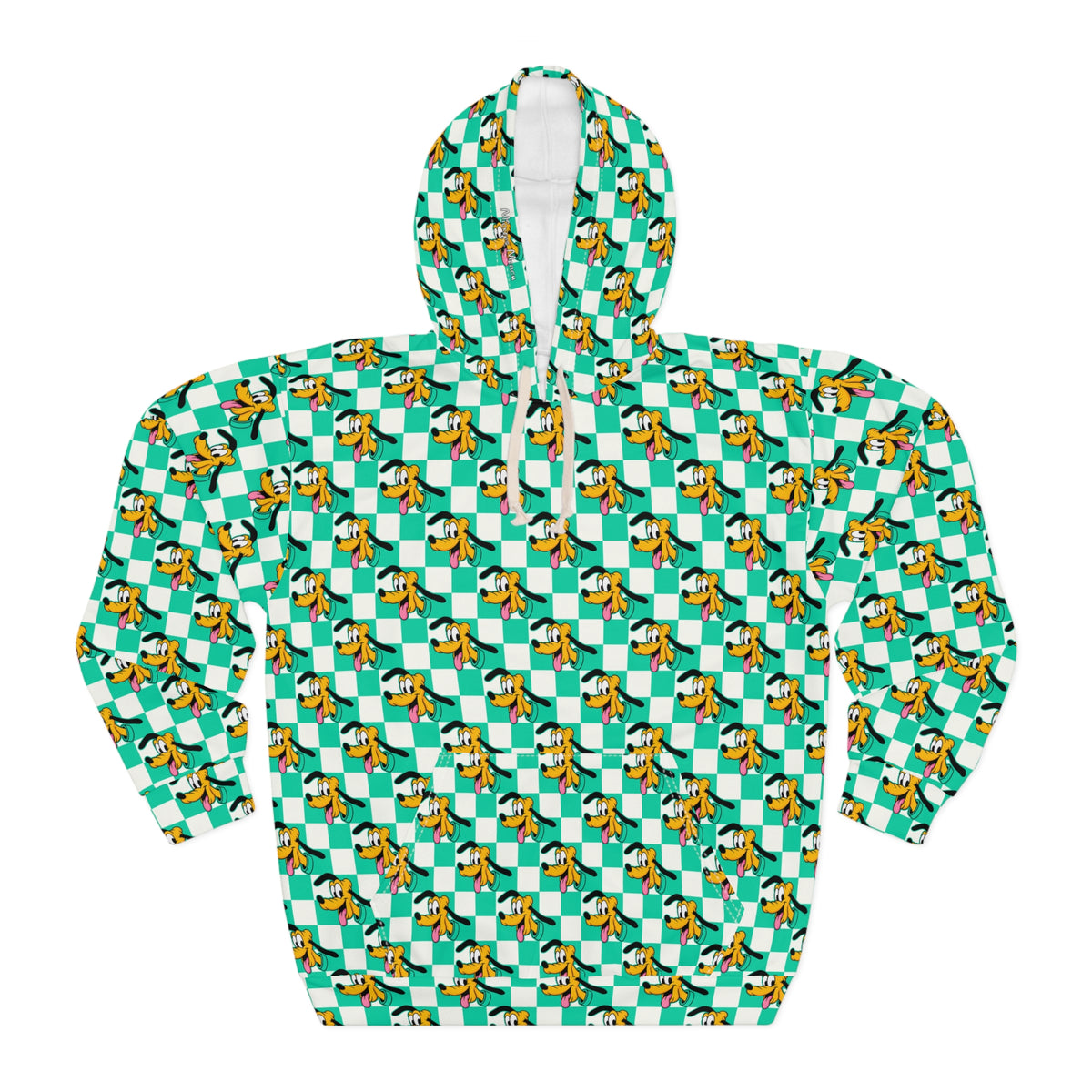 Teal Checkerboard Pluto Hooded Sweatshirt