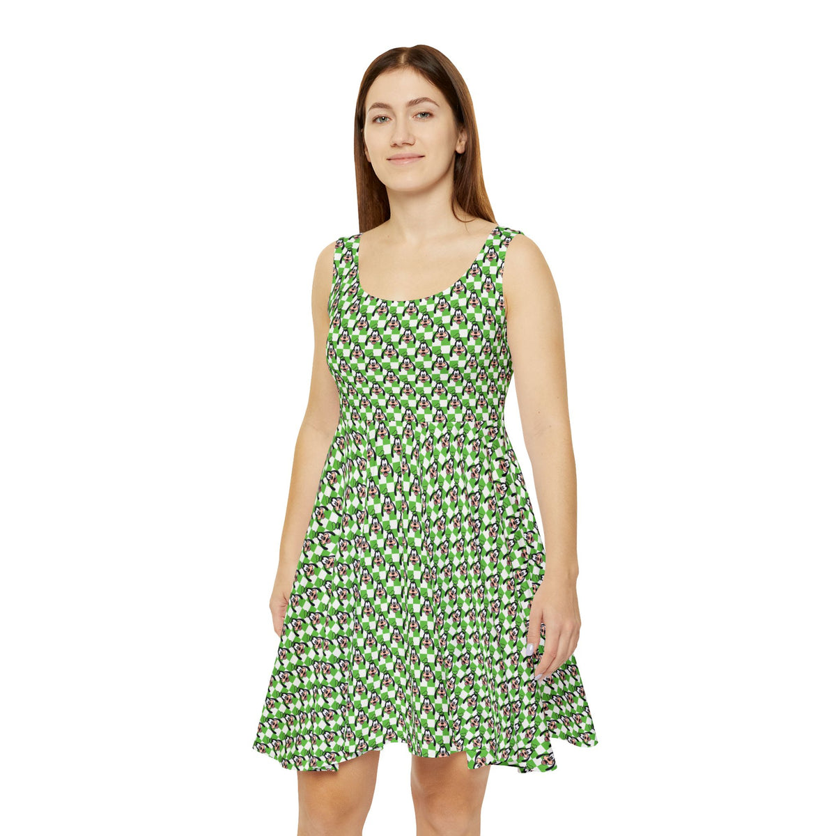 Green Checkerboard Goofy Sundress