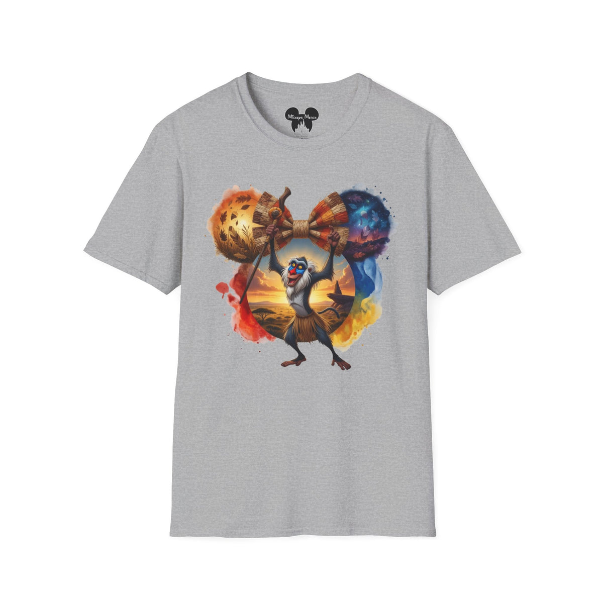 Lion King - Rafiki's Straw Savannah Vignette Unisex Graphic Tee