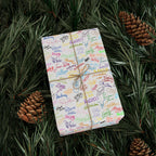 Character Autographs on White Wrapping Paper Roll
