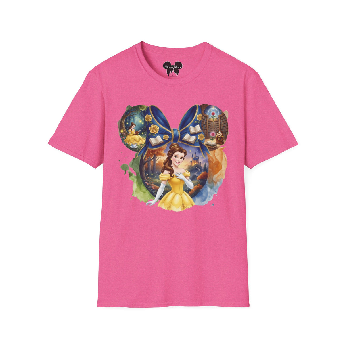 Disney Princess - Belle's Enchanted Rose Library Vignette Unisex Graphic Tee