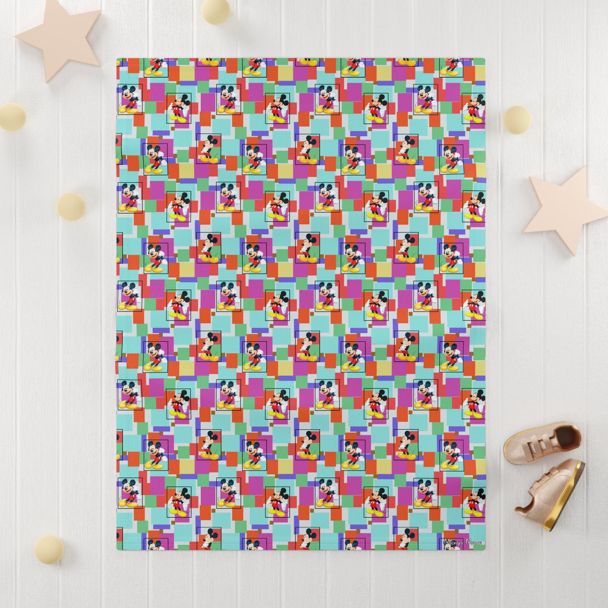 Colorblock Mickey Happily Ever After Baby Blanket