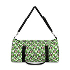 Green Checkerboard Goofy Travel Duffel Bag