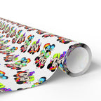 Retro Rainbow Christmas Wrapping Paper Roll