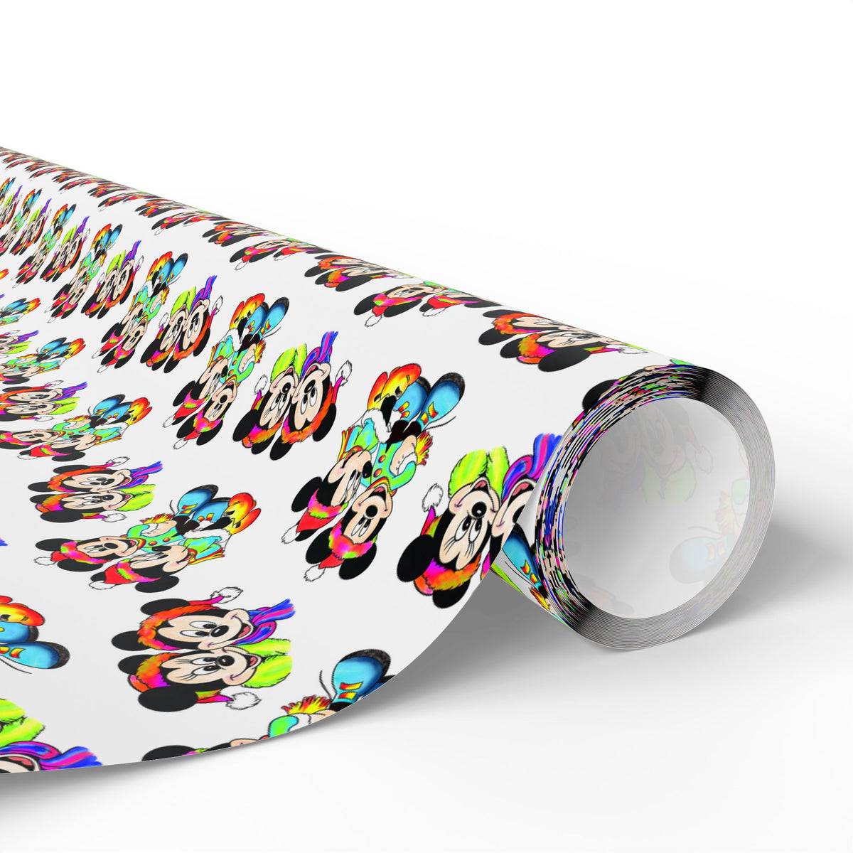 Retro Rainbow Christmas Wrapping Paper Roll