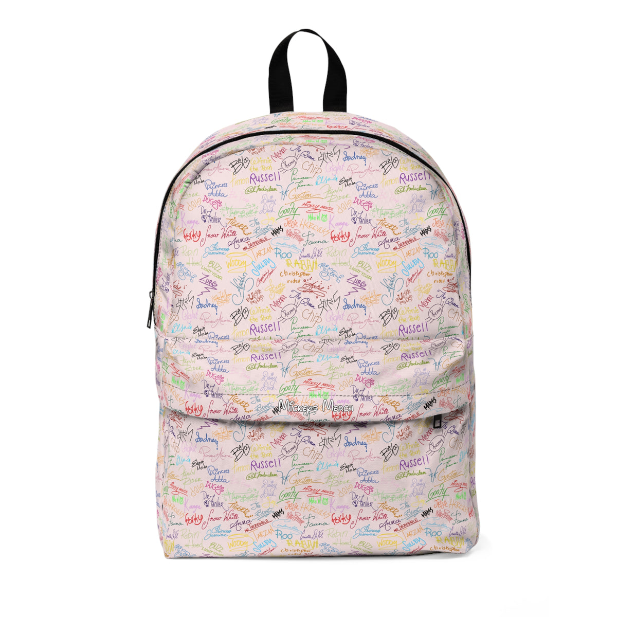 Character Autographs on Pink Park Hopper Backpack