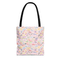 Character Autographs on Pink Tote Bag