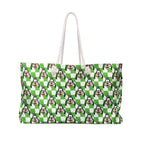 Green Checkerboard Goofy Weekender Bag