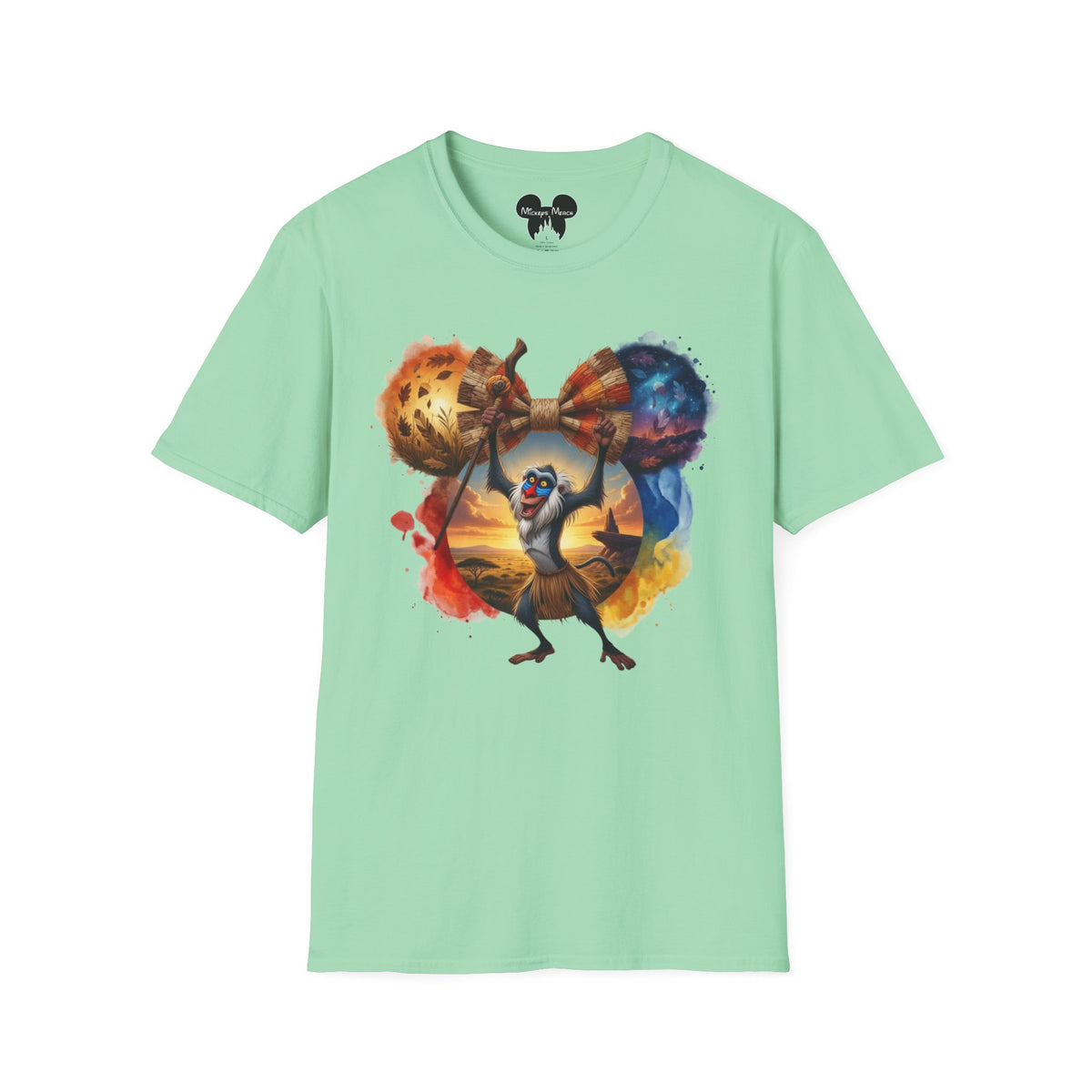 Lion King - Rafiki's Straw Savannah Vignette Unisex Graphic Tee