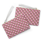 Pink Checkerboard Minnie Convertible Wristlet Clutch
