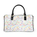 Character Autographs on White PU Leather Travel Bag