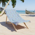 Character Autographs on Blue Beach Towel