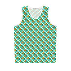 Teal Checkerboard Pluto Park Performance Tank Top
