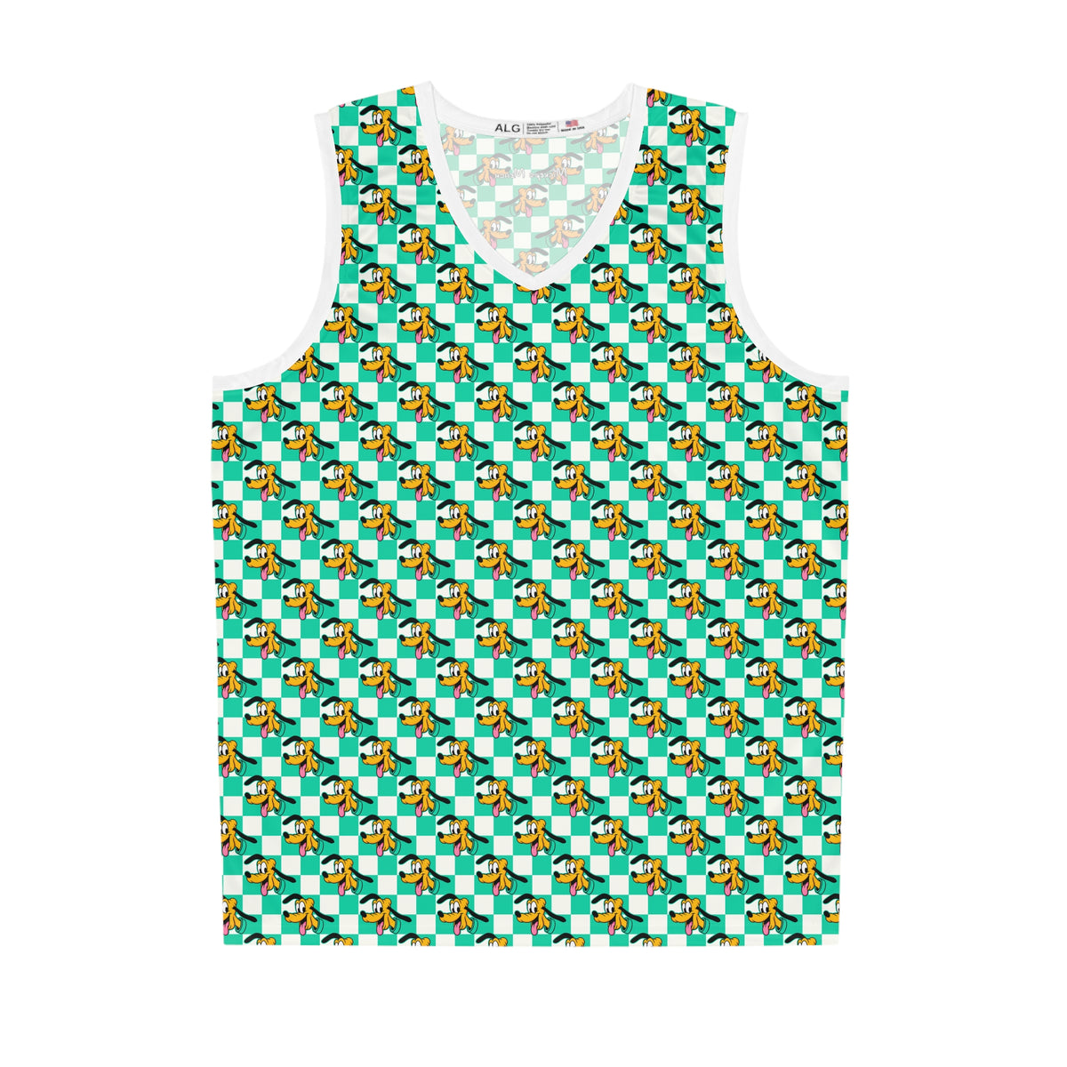 Teal Checkerboard Pluto Park Performance Tank Top