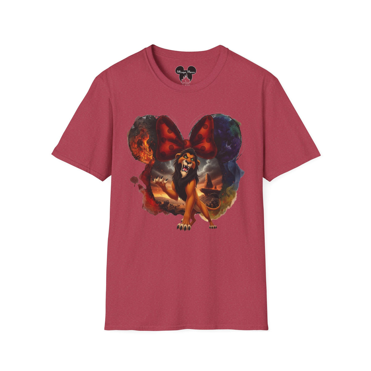 Lion King - Scar's Fiery Polka Dot Vignette Unisex Graphic Tee