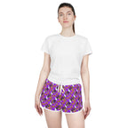 Figment on the Moon Purple Relaxed Dolphin Shorts