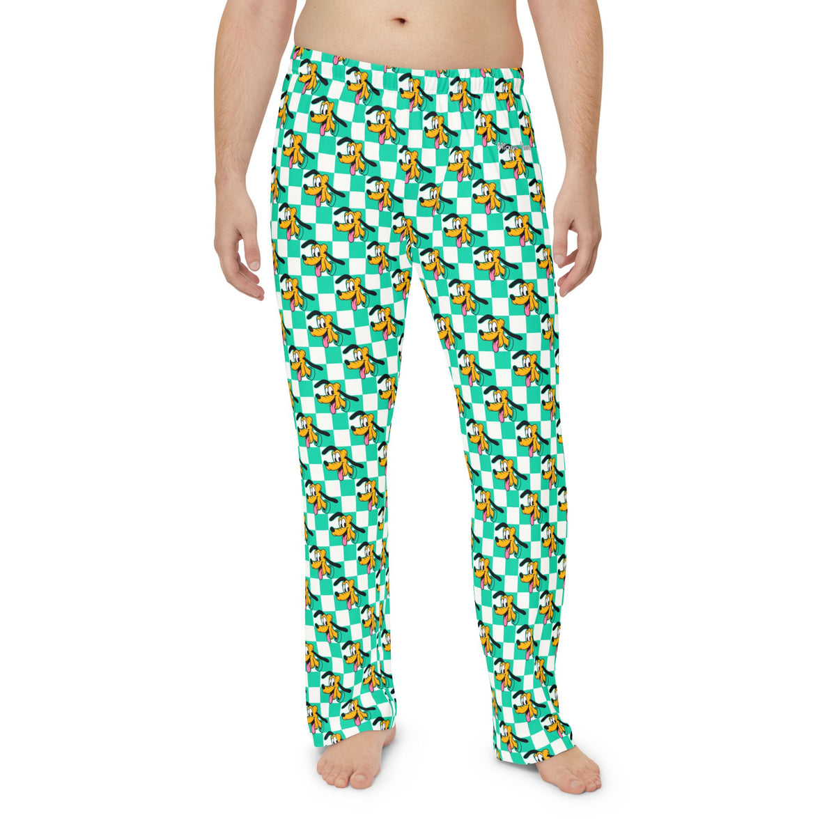 Teal Checkerboard Pluto Men's Pajama Pants