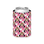 Pink Checkerboard Minnie Can Cooler Drink Koozie