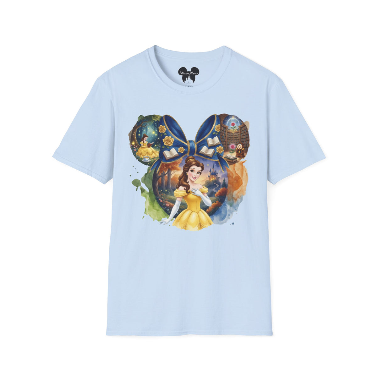 Disney Princess - Belle's Enchanted Rose Library Vignette Unisex Graphic Tee