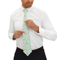 Character Autographs on Green Mens Necktie