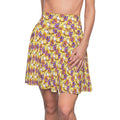 Figment on the Moon Yellow Skater Skirt