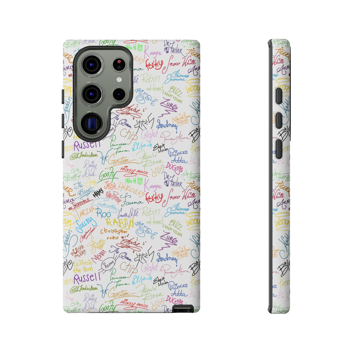 Character Autographs on White Resort Ready Cell Phone Tech Case