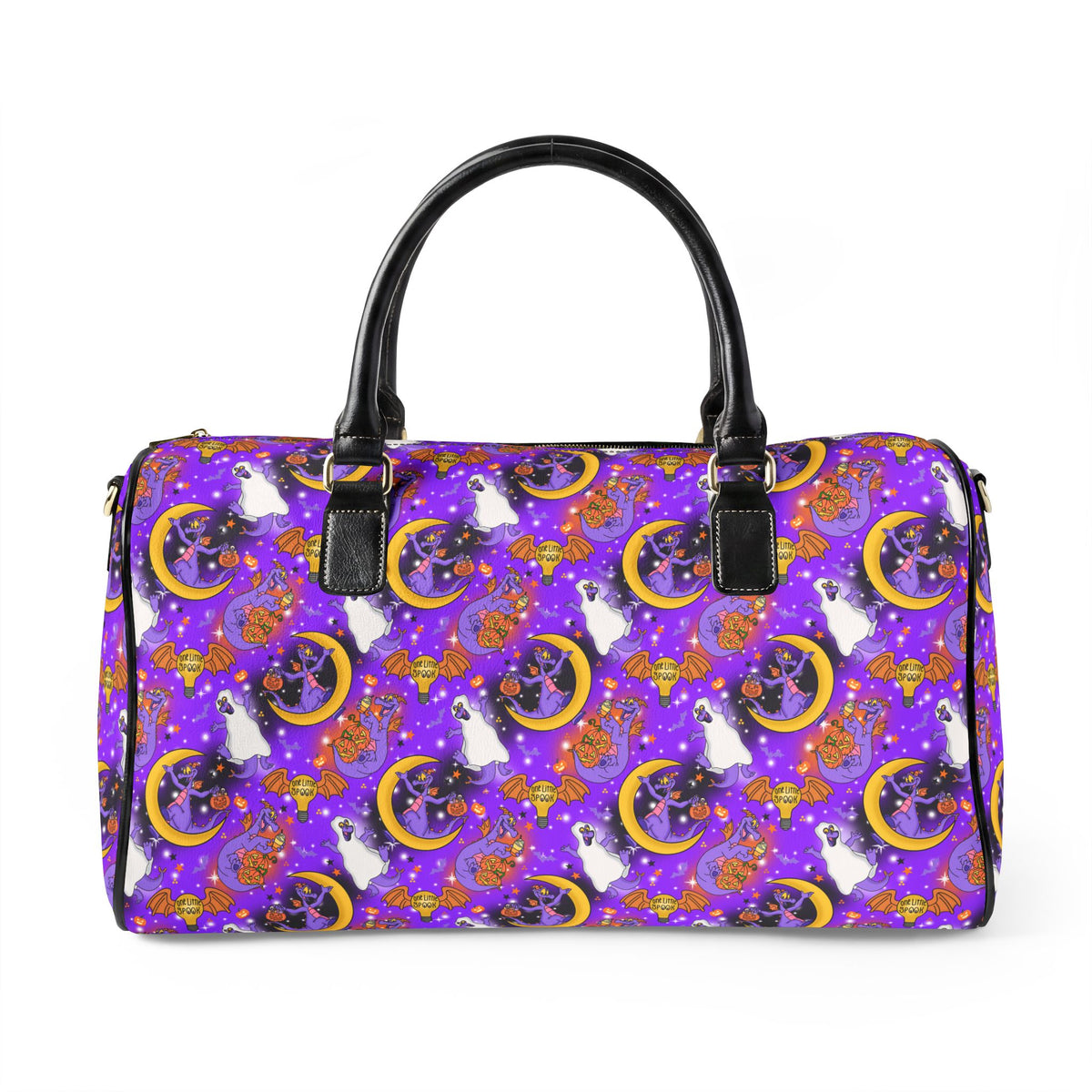 Figment on the Moon Purple PU Leather Travel Bag