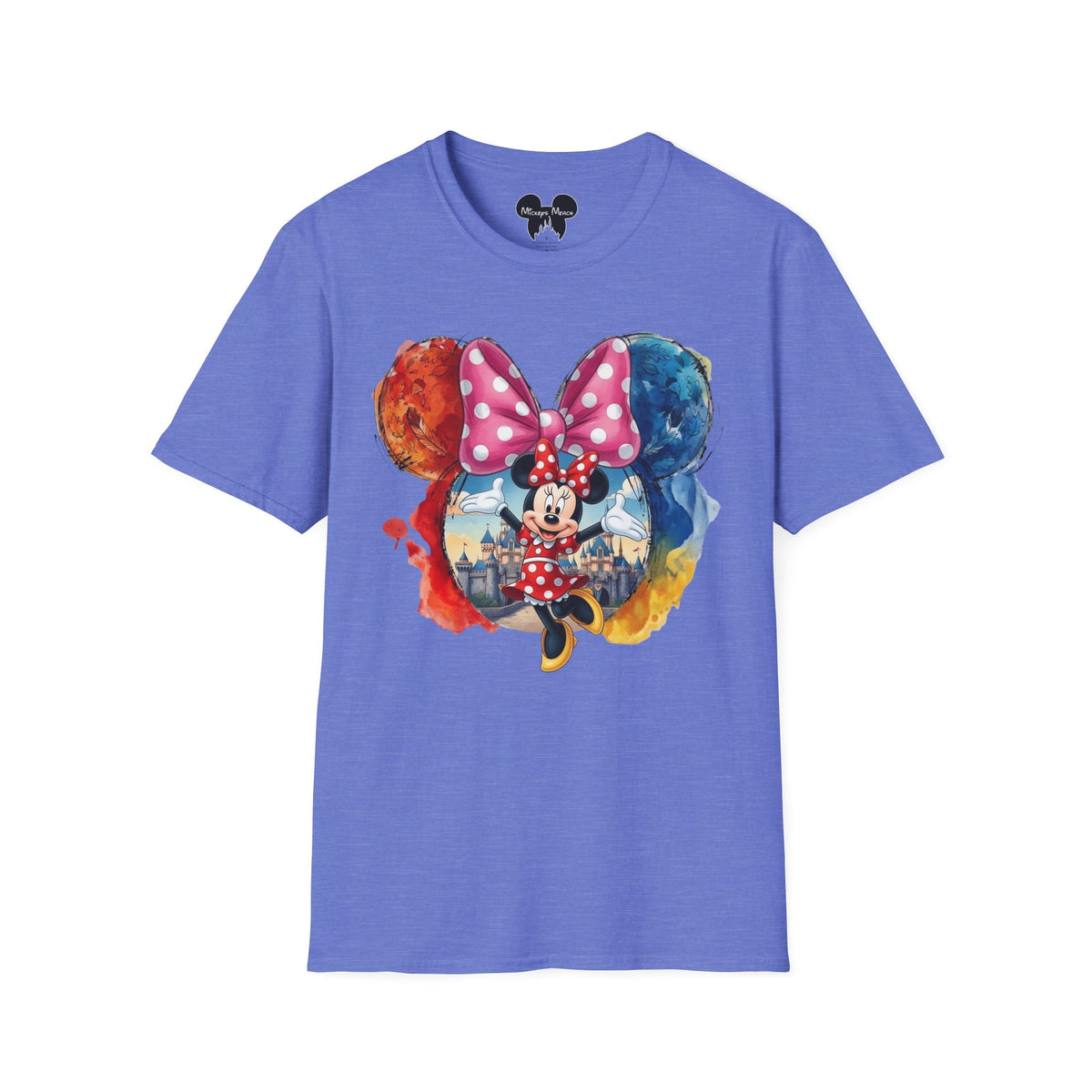 Sensational Six - Minnie's Pink Polka Dot Castle Vignette Unisex Graphic Tee