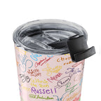 Character Autographs on Pink 20oz Tumbler