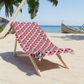 Pink Checkerboard Minnie Beach Towel