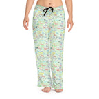 Character Autographs on Green Women's Pajama Pants