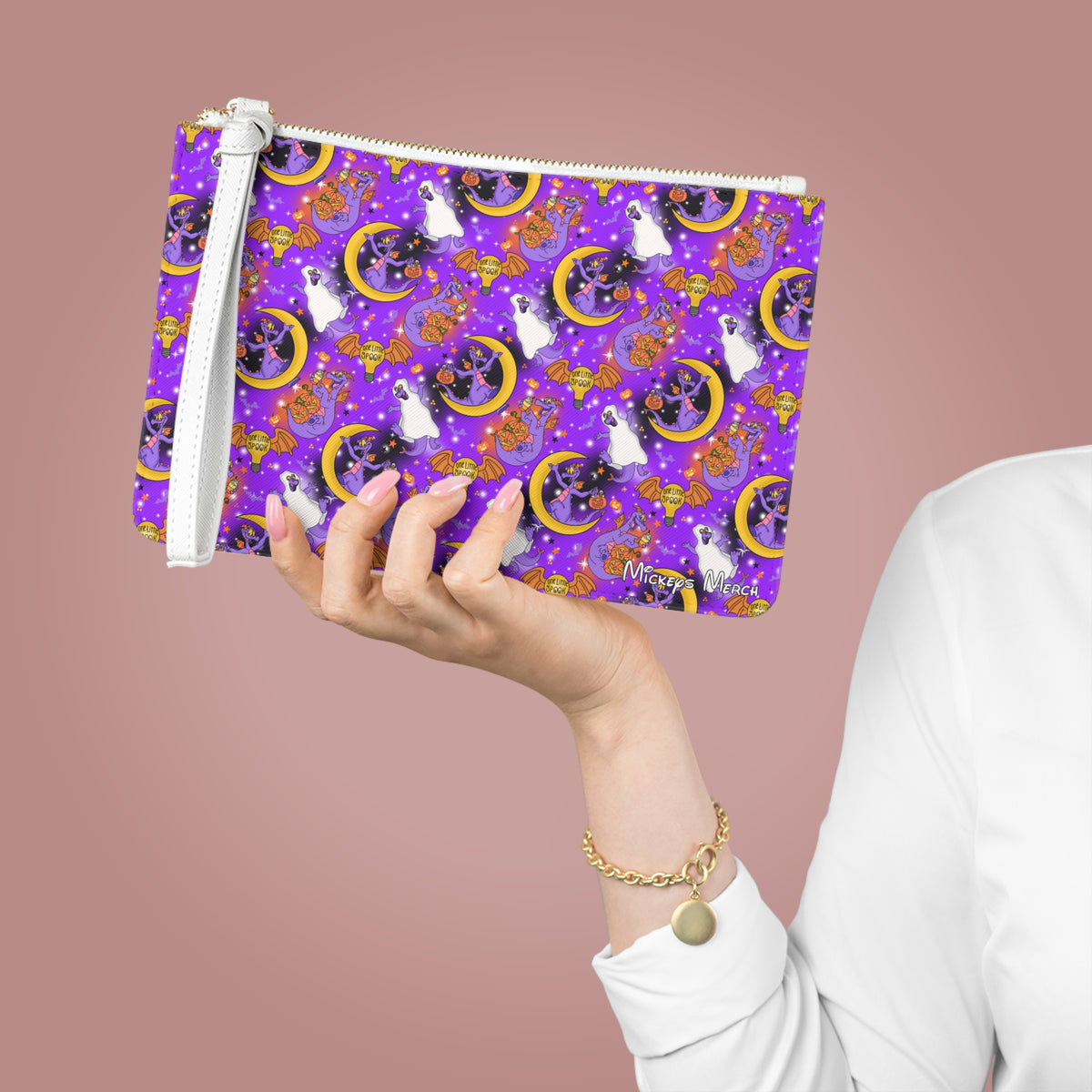 Figment on the Moon Purple Convertible Wristlet Clutch