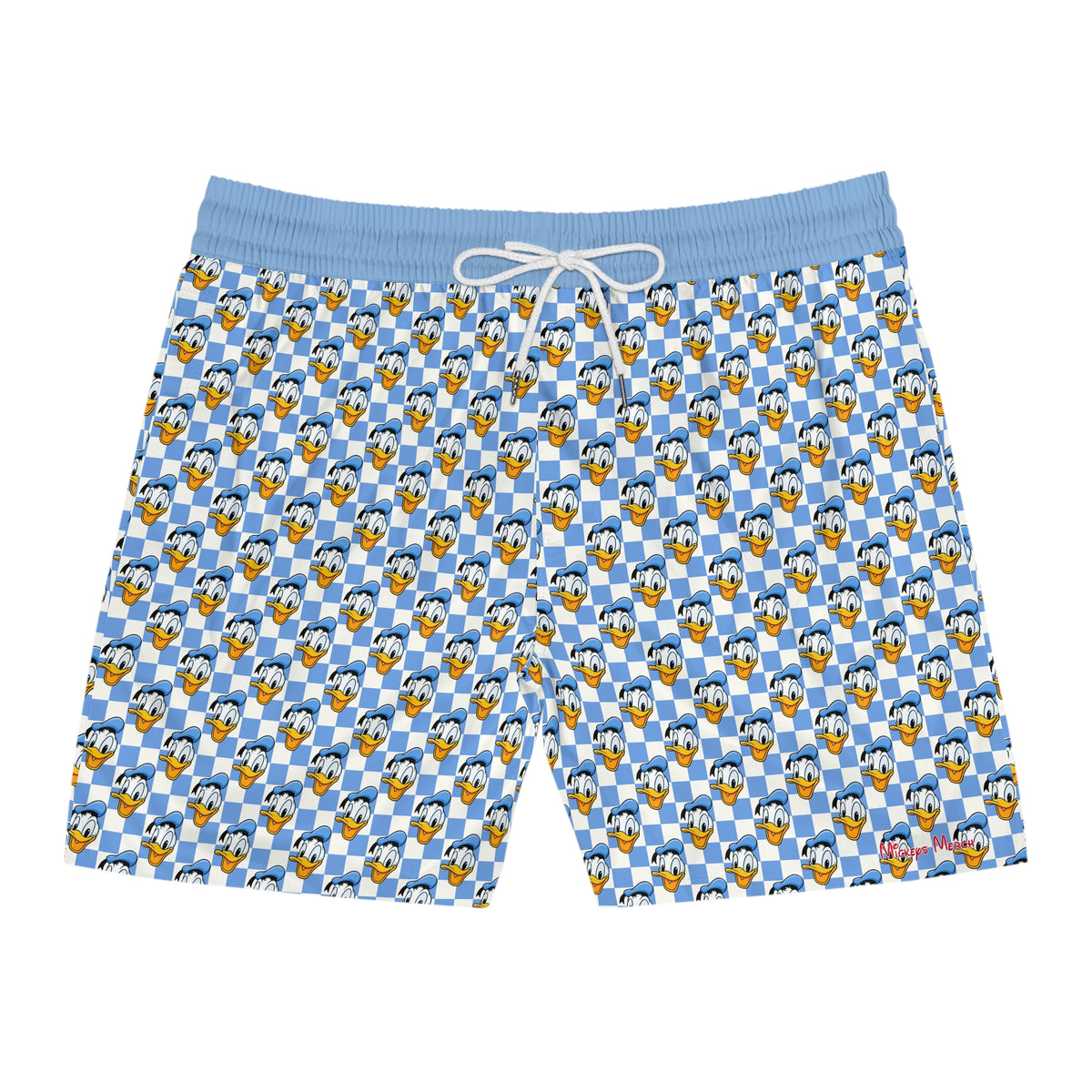 Blue Checkerboard Donald Swim Trunks
