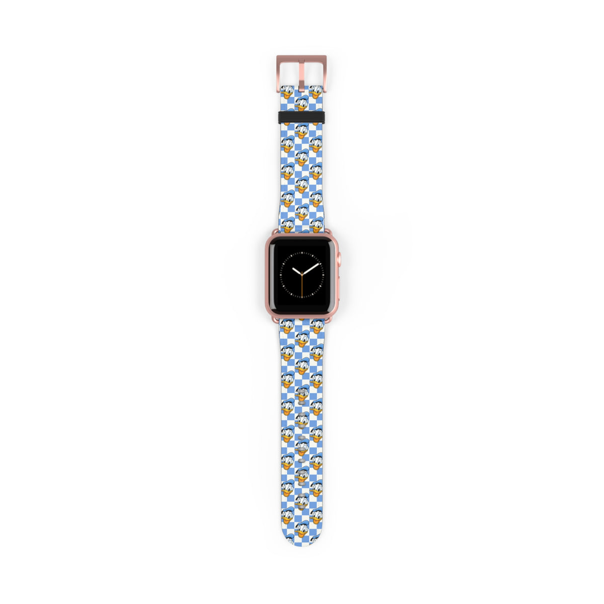 Blue Checkerboard Donald Disney Whimsical Watch Band - Apple