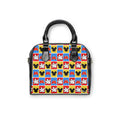 Checkerboard Mickey Hands Shoulder Handbag