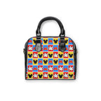 Checkerboard Mickey Hands Shoulder Handbag