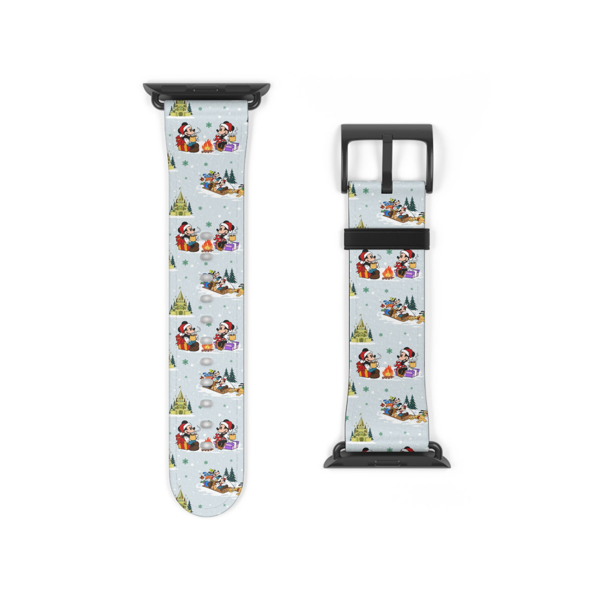 Christmas Castle Sleigh Ride Whimsical Watch Band - Apple