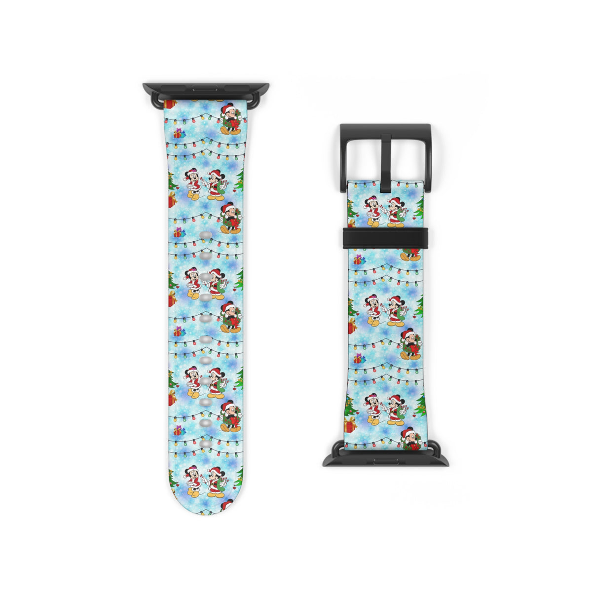 Christmas Candy Cane Wishes Whimsical Watch Band - Apple
