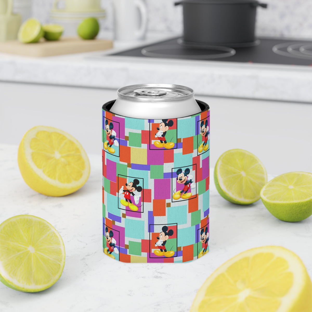 Colorblock Mickey Can Cooler Drink Koozie