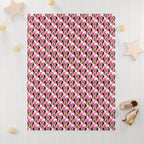 Pink Checkerboard Minnie Happily Ever After Baby Blanket