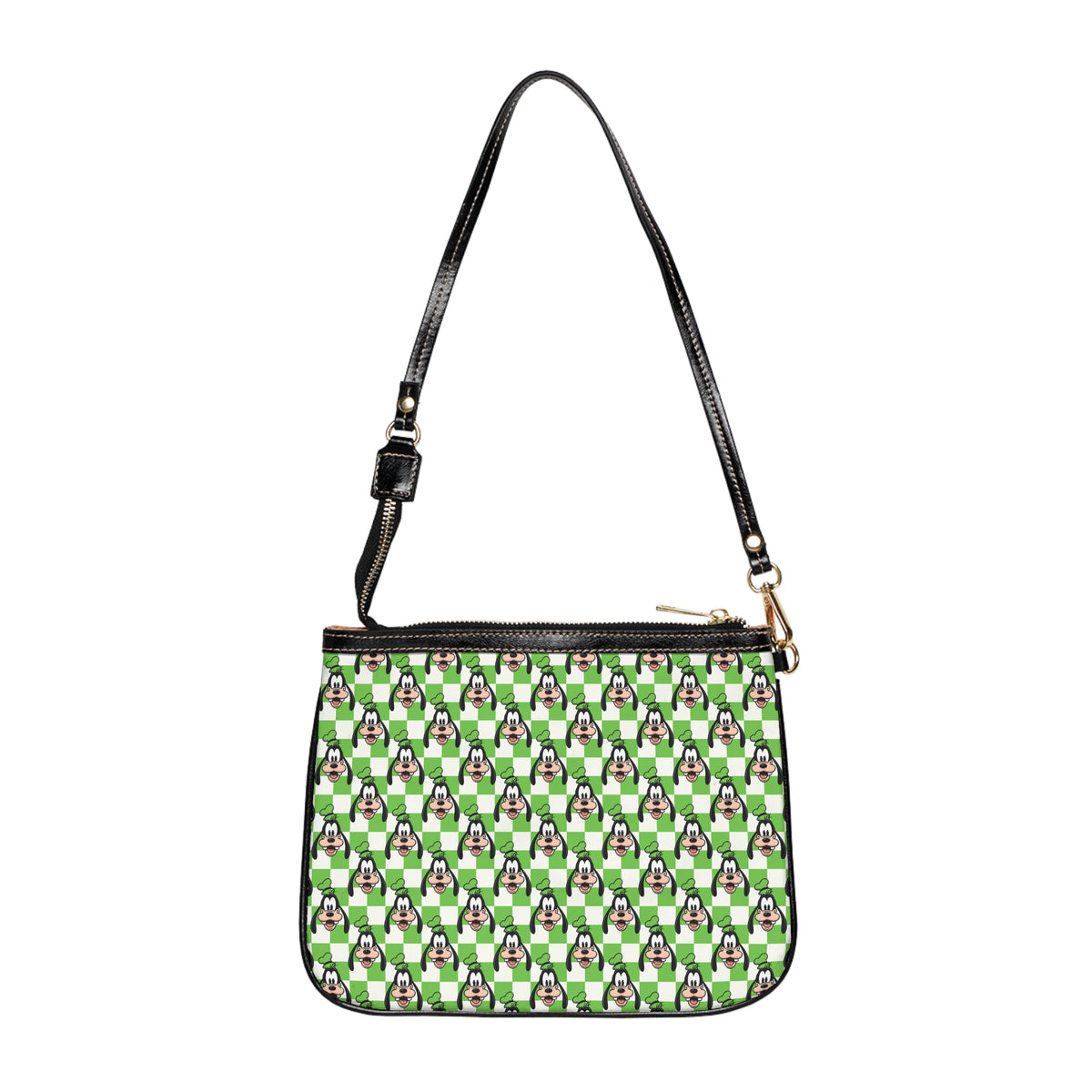 Green Checkerboard Goofy Small Shoulder Bag